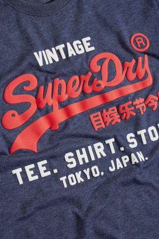 Navy Superdry Script Logo T-Shirt